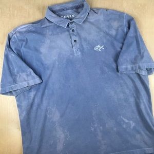 Orvis Mens XXL Angler’s Polo Shirt Fishing Outdoor Acid Wash